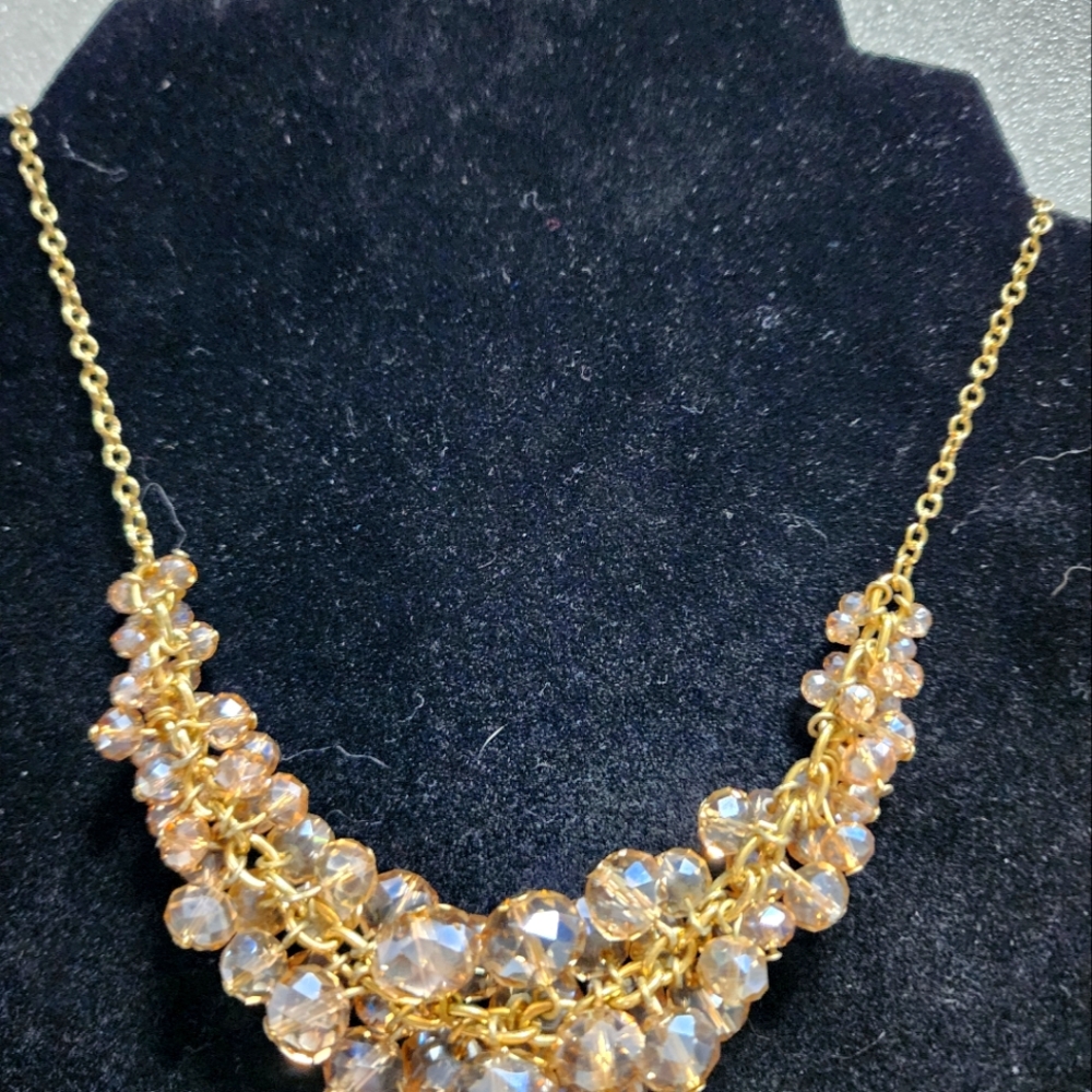 Crystal Statement Drop Necklace